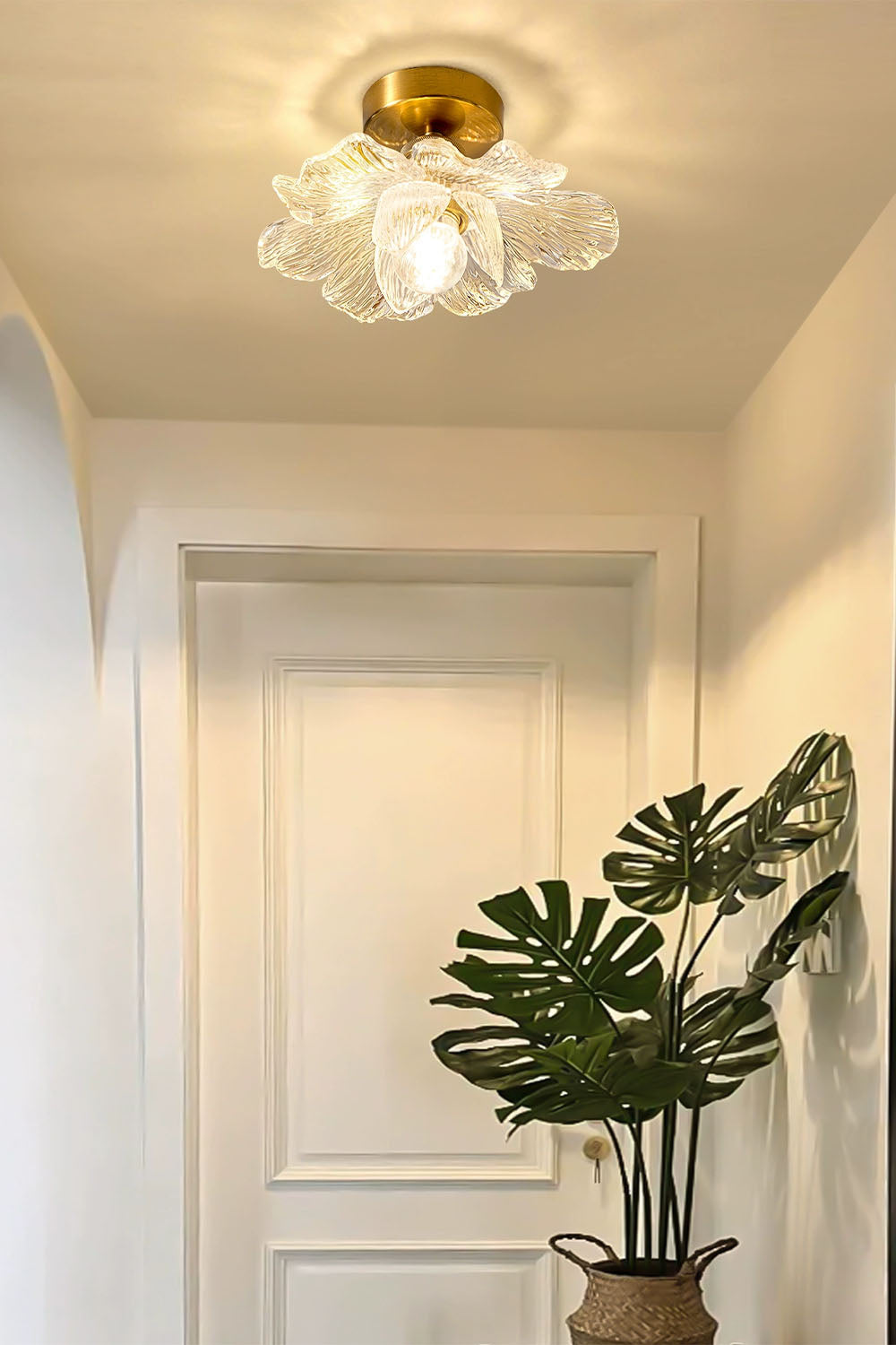 Blooming Glass Flower Ceiling Lamp - view 4 | morylighting