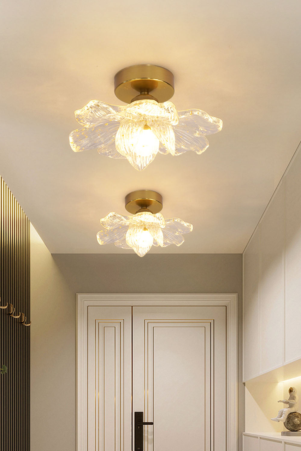 Blooming Glass Flower Ceiling Lamp - view 5 | morylighting