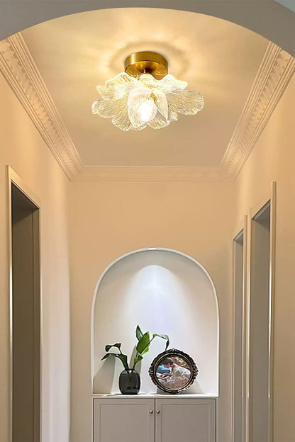 Blooming Glass Flower Ceiling Lamp - view 2 | morylighting