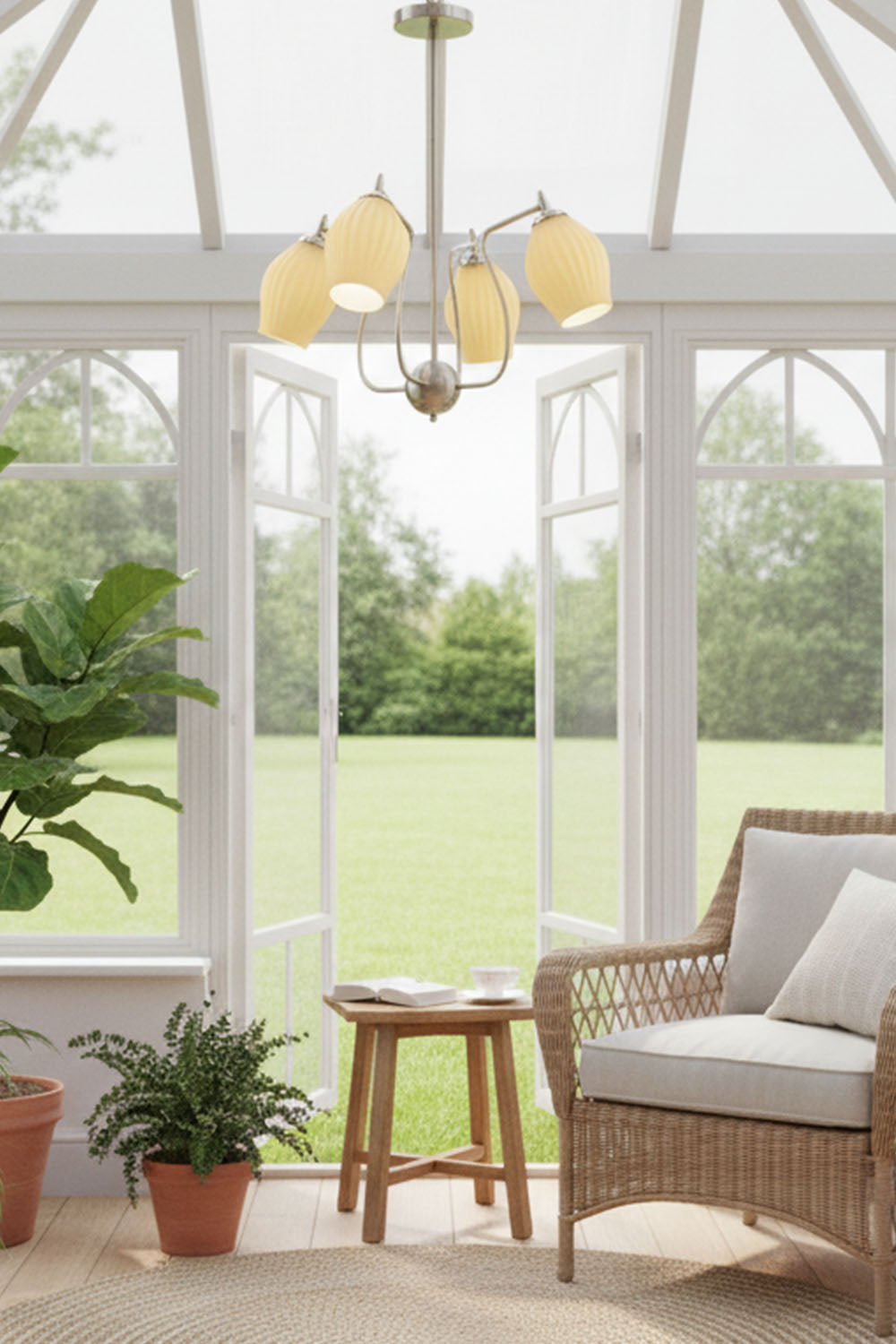 Blooming Petal  Glass Chandelier - view 3 | morylighting