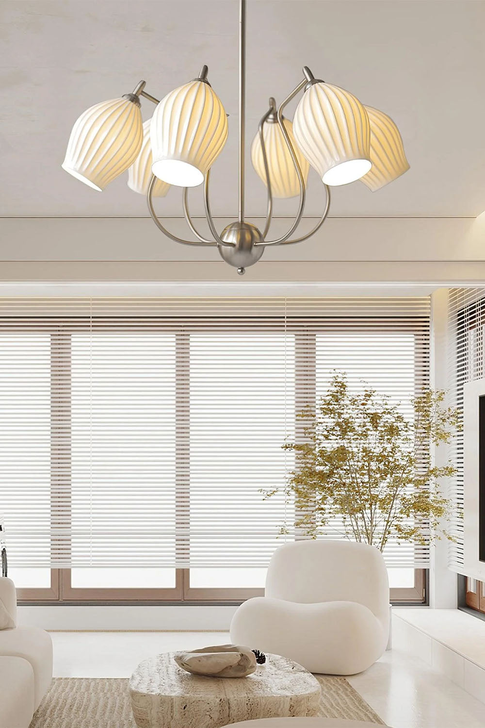 Blooming Petal  Glass Chandelier - view 6 | morylighting