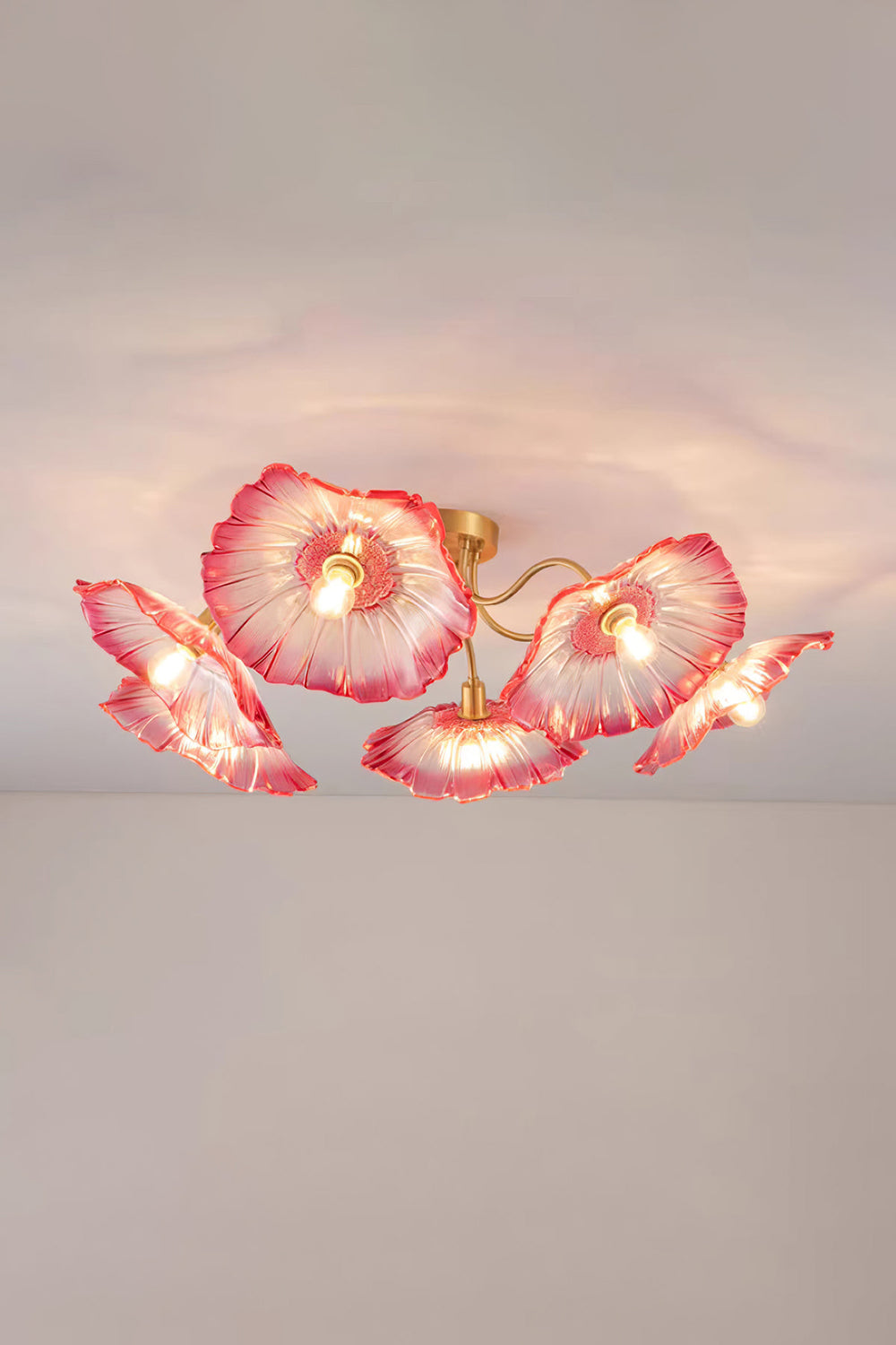 Blossom Petal Glass Ceiling Lamp - view 13 | morylighting