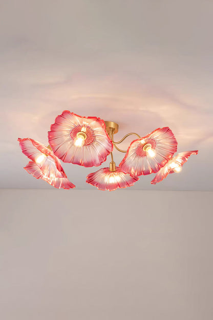 Blossom Petal Glass Ceiling Lamp - view 13 | morylighting