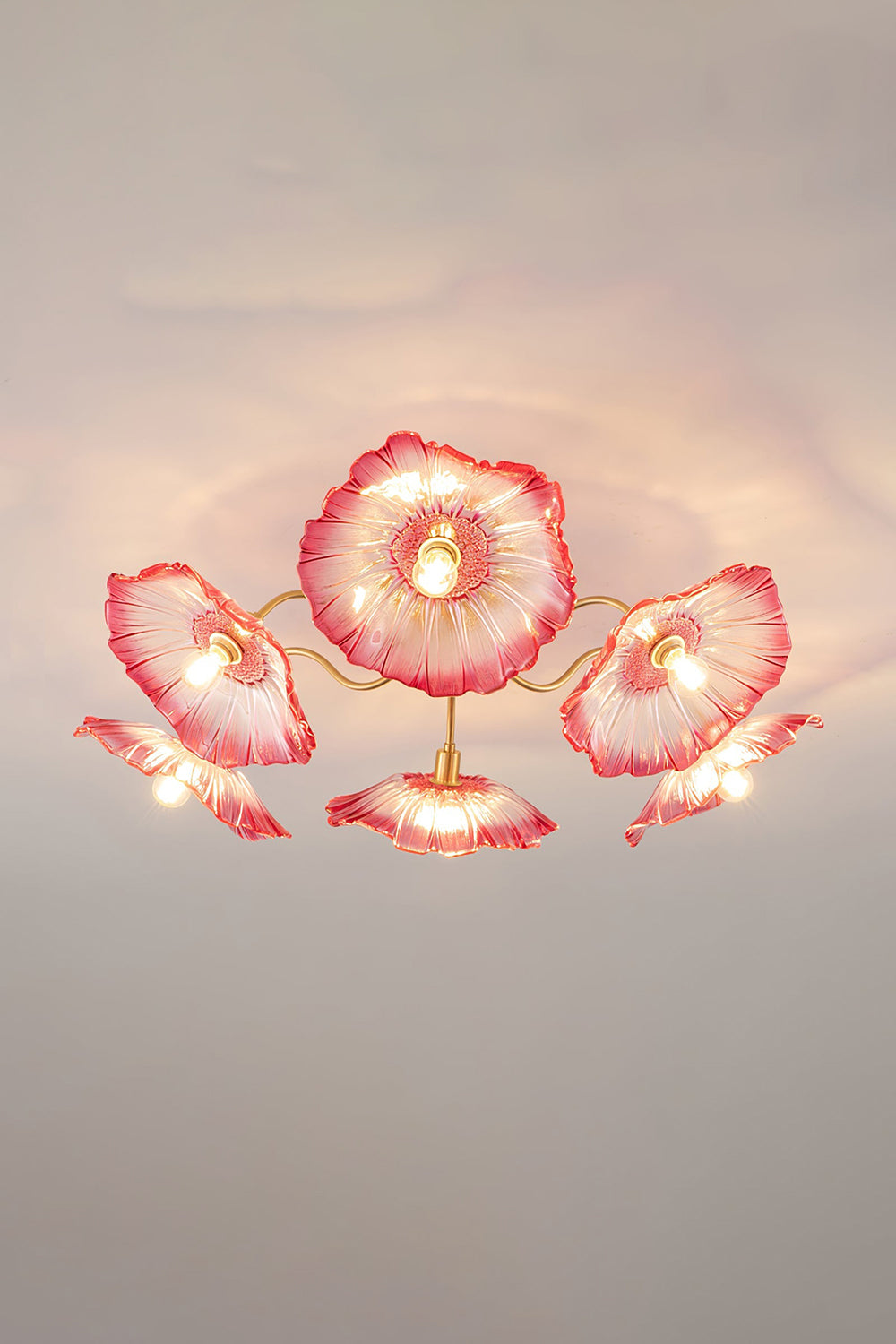 Blossom Petal Glass Ceiling Lamp - view 14 | morylighting