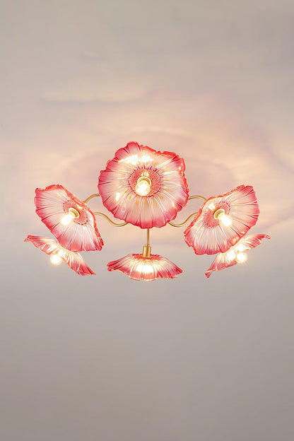 Blossom Petal Glass Ceiling Lamp - view 14 | morylighting