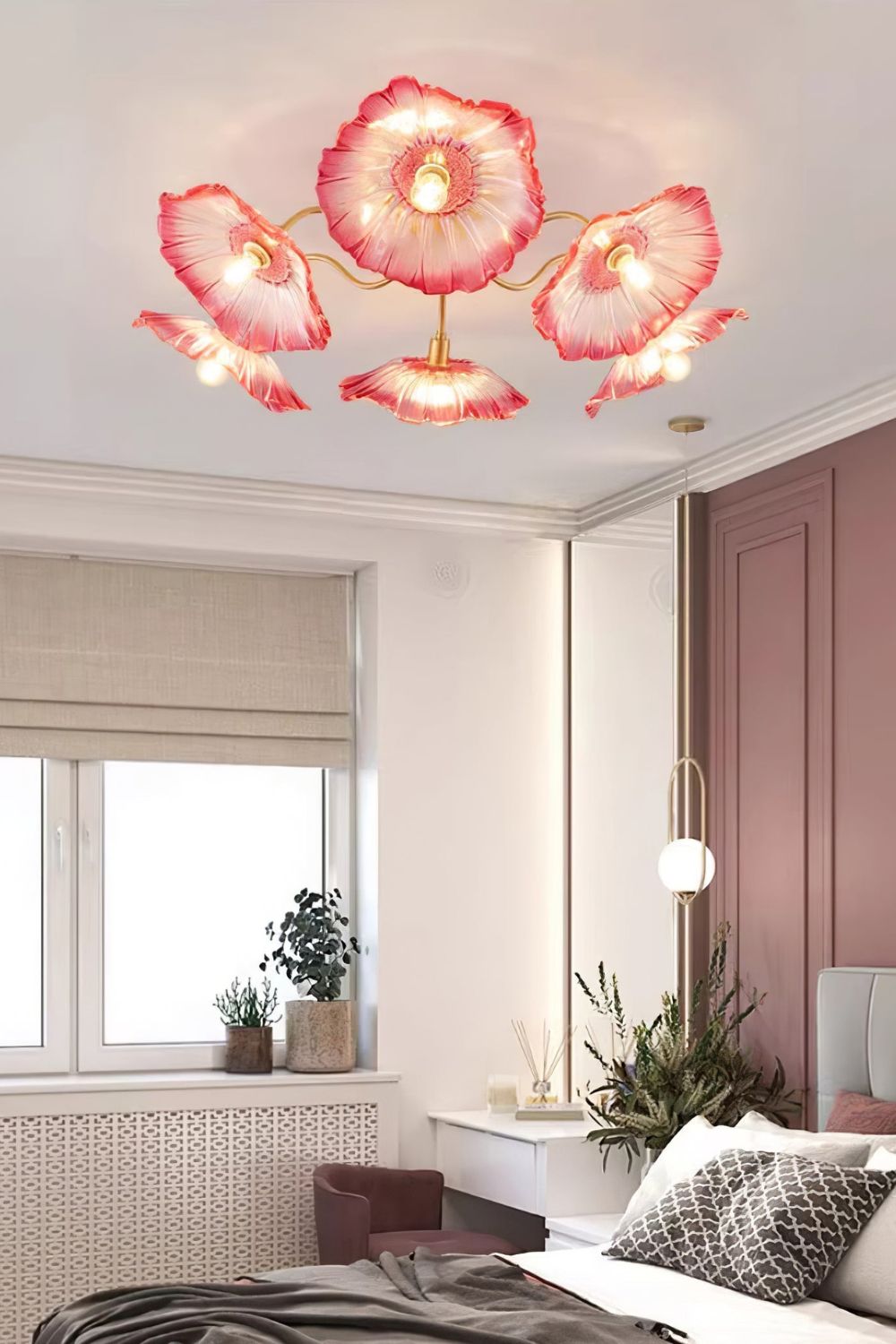 Blossom Petal Glass Ceiling Lamp - view 6 | morylighting