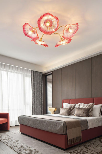 Blossom Petal Glass Ceiling Lamp - view 8 | morylighting