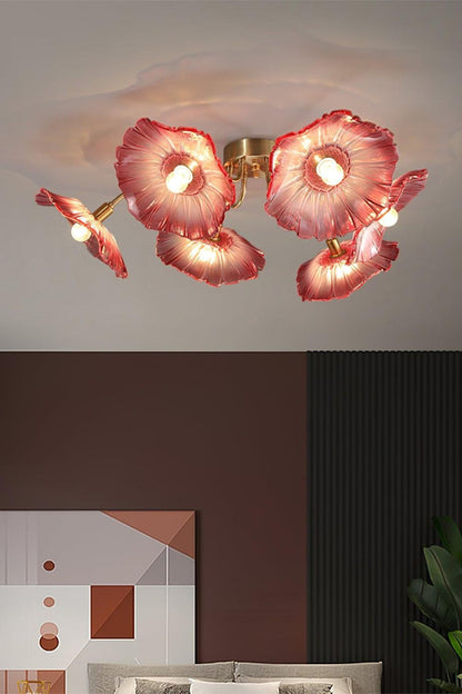 Blossom Petal Glass Ceiling Lamp - view 9 | morylighting