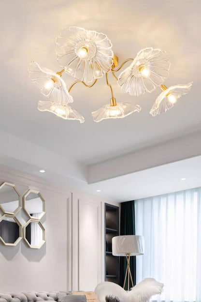 Blossom Petal Glass Ceiling Lamp - view 10 | morylighting