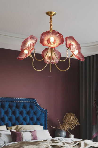 Blossom Petal Glass Chandelier - view 8 | morylighting