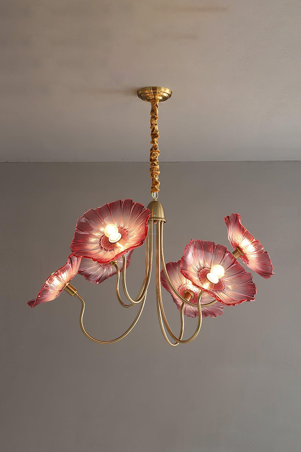 Blossom Petal Glass Chandelier - view 16 | morylighting