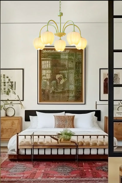 Blossom Tulip Matcha Chandelier - view 7 | morylighting