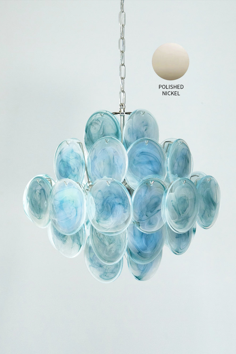 Blue Art Disk Chandelier - view 16 | morylighting