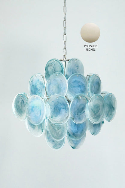 Blue Art Disk Chandelier - view 16 | morylighting