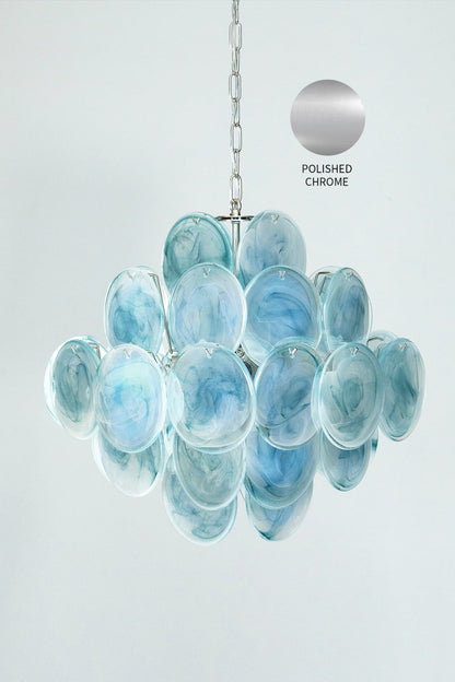 Blue Art Disk Chandelier - view 18 | morylighting