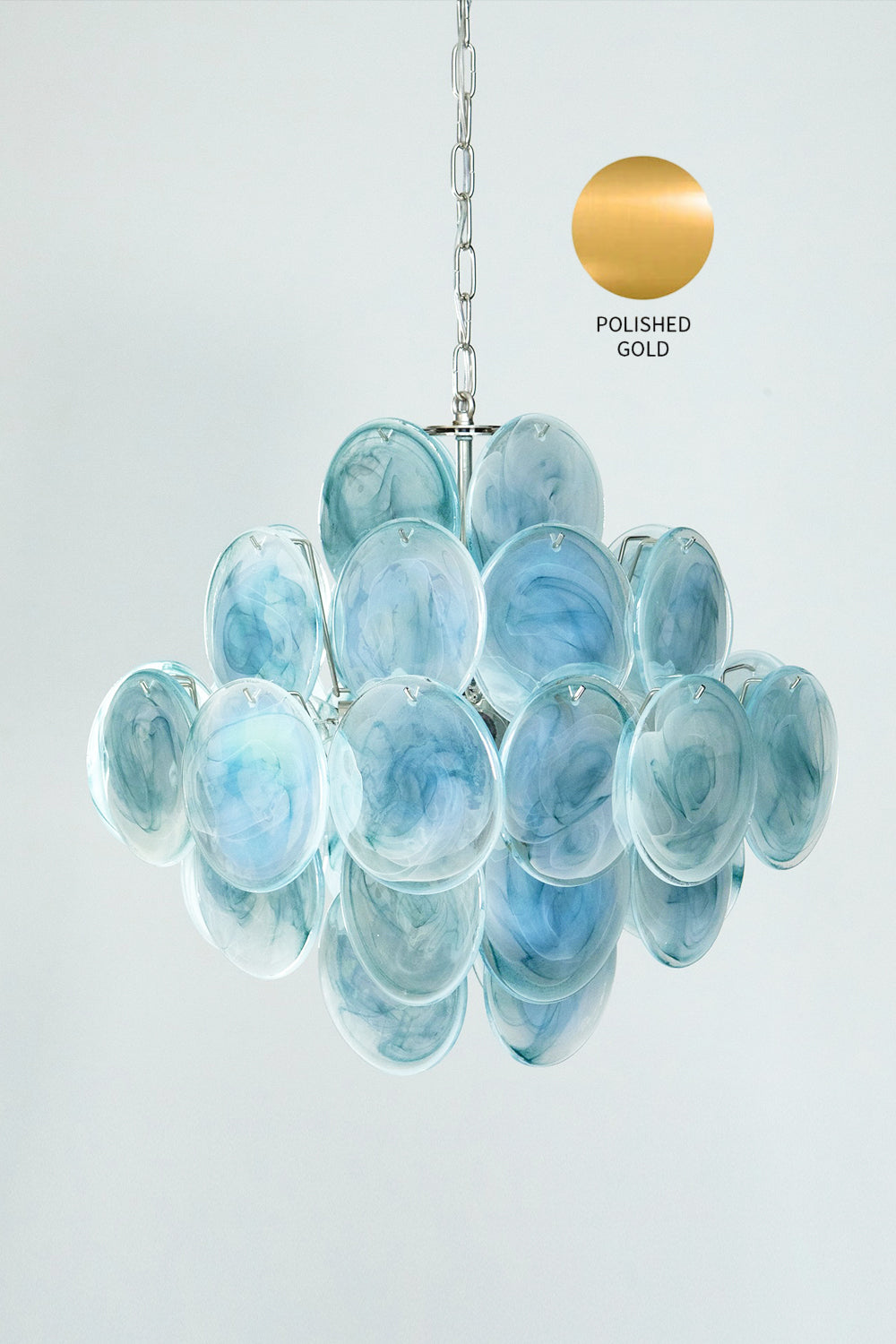 Blue Art Disk Chandelier - view 17 | morylighting