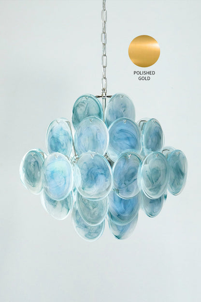 Blue Art Disk Chandelier - view 17 | morylighting