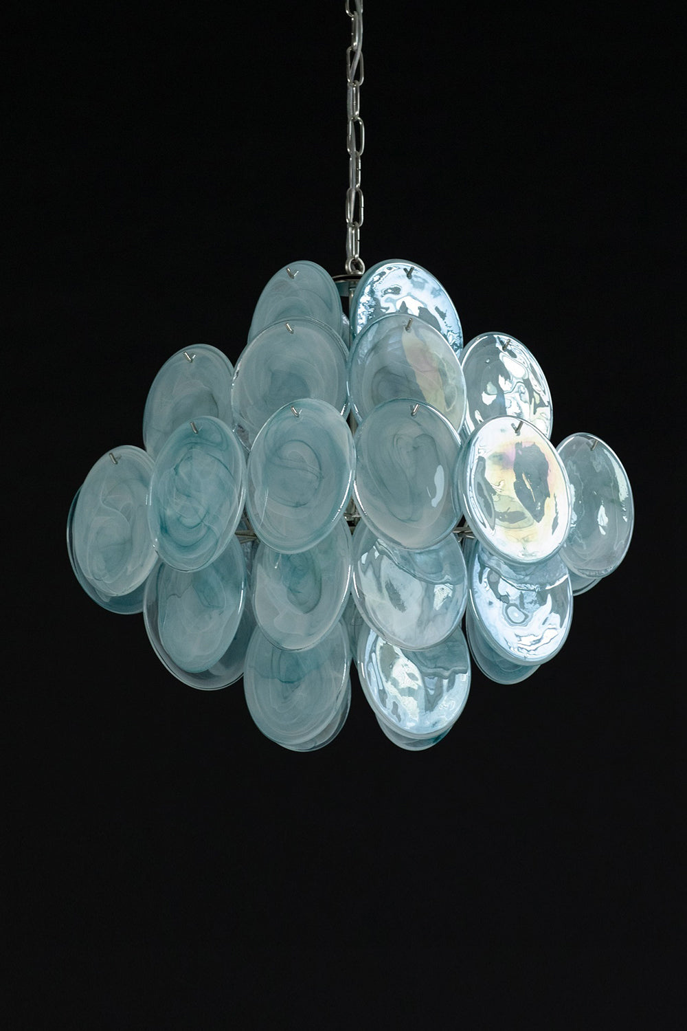 Blue Art Disk Chandelier - view 9 | morylighting
