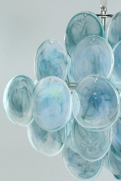 Blue Art Disk Chandelier - view 11 | morylighting