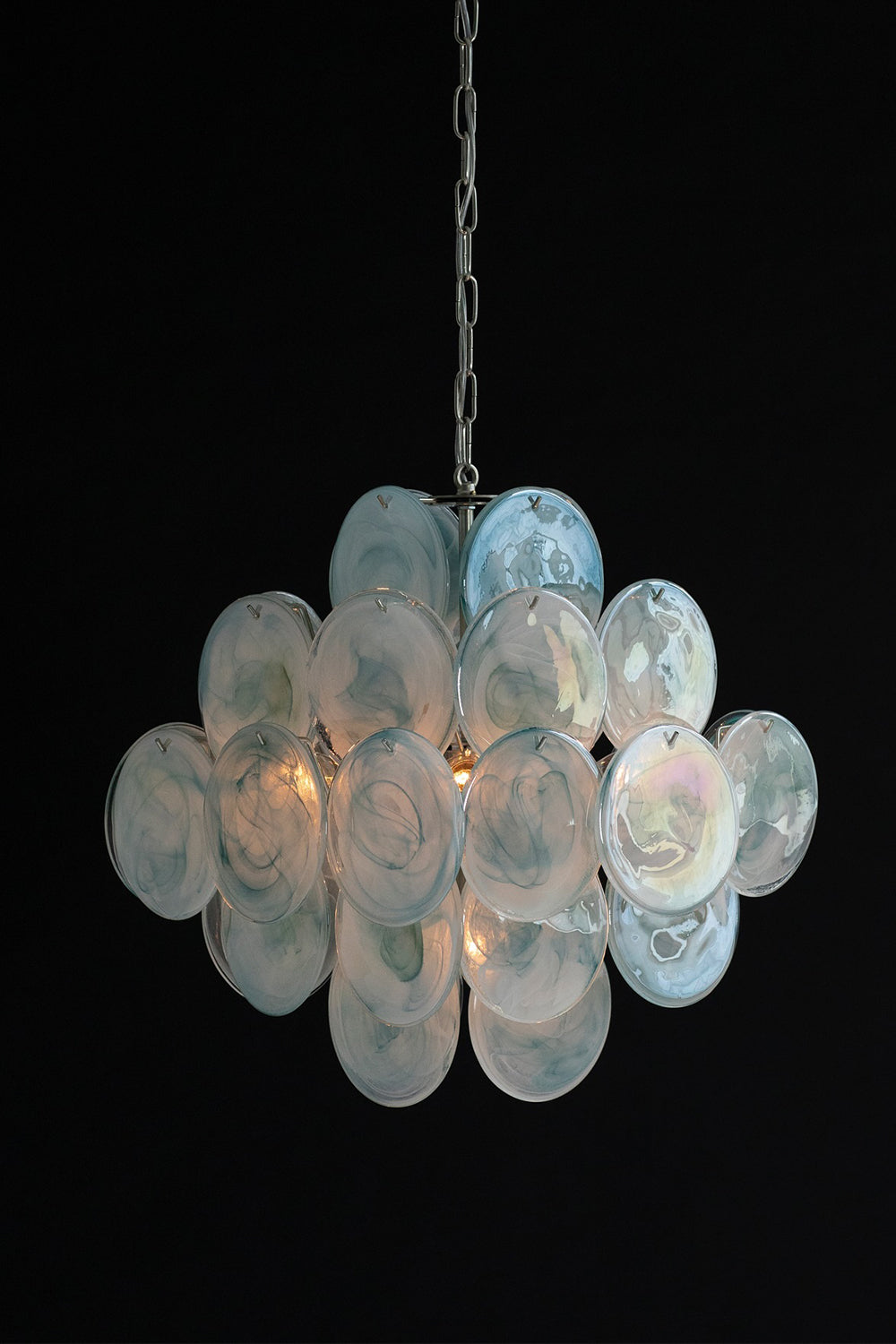 Blue Art Disk Chandelier - view 14 | morylighting