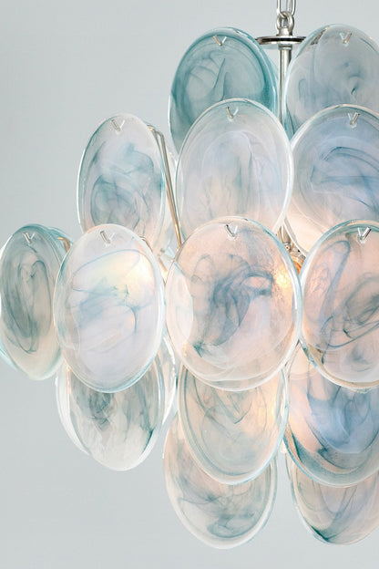 Blue Art Disk Chandelier - view 15 | morylighting