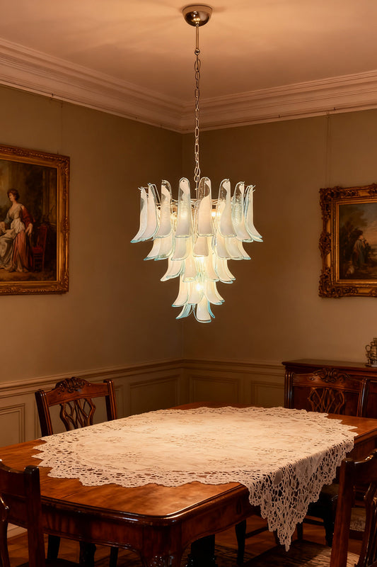 Blue Art Petal Chandelier - view 2 | morylighting