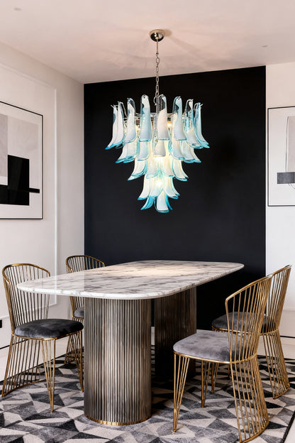 Blue Art Petal Chandelier - view 6 | morylighting