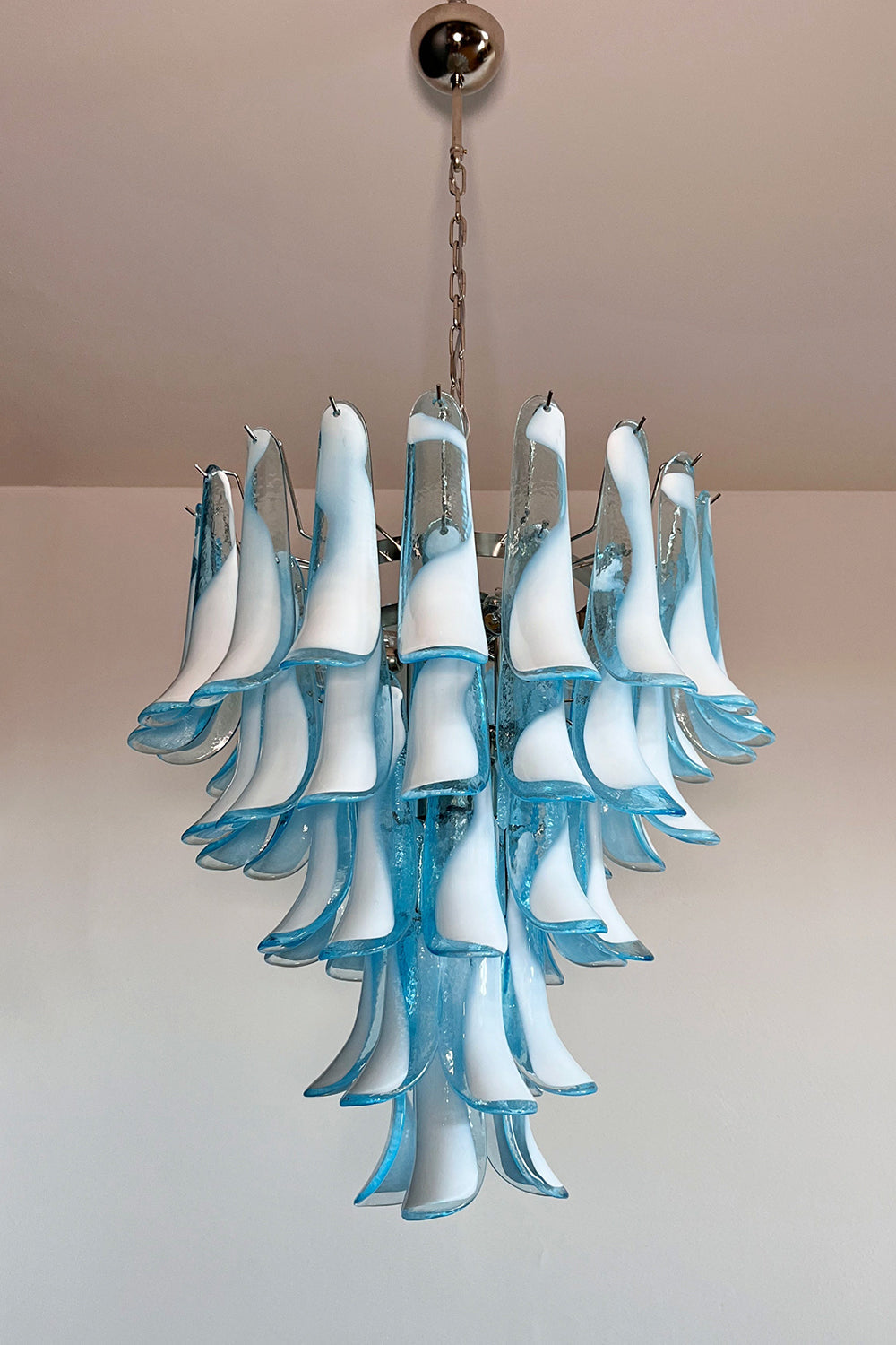 Blue Art Petal Chandelier - view 8 | morylighting