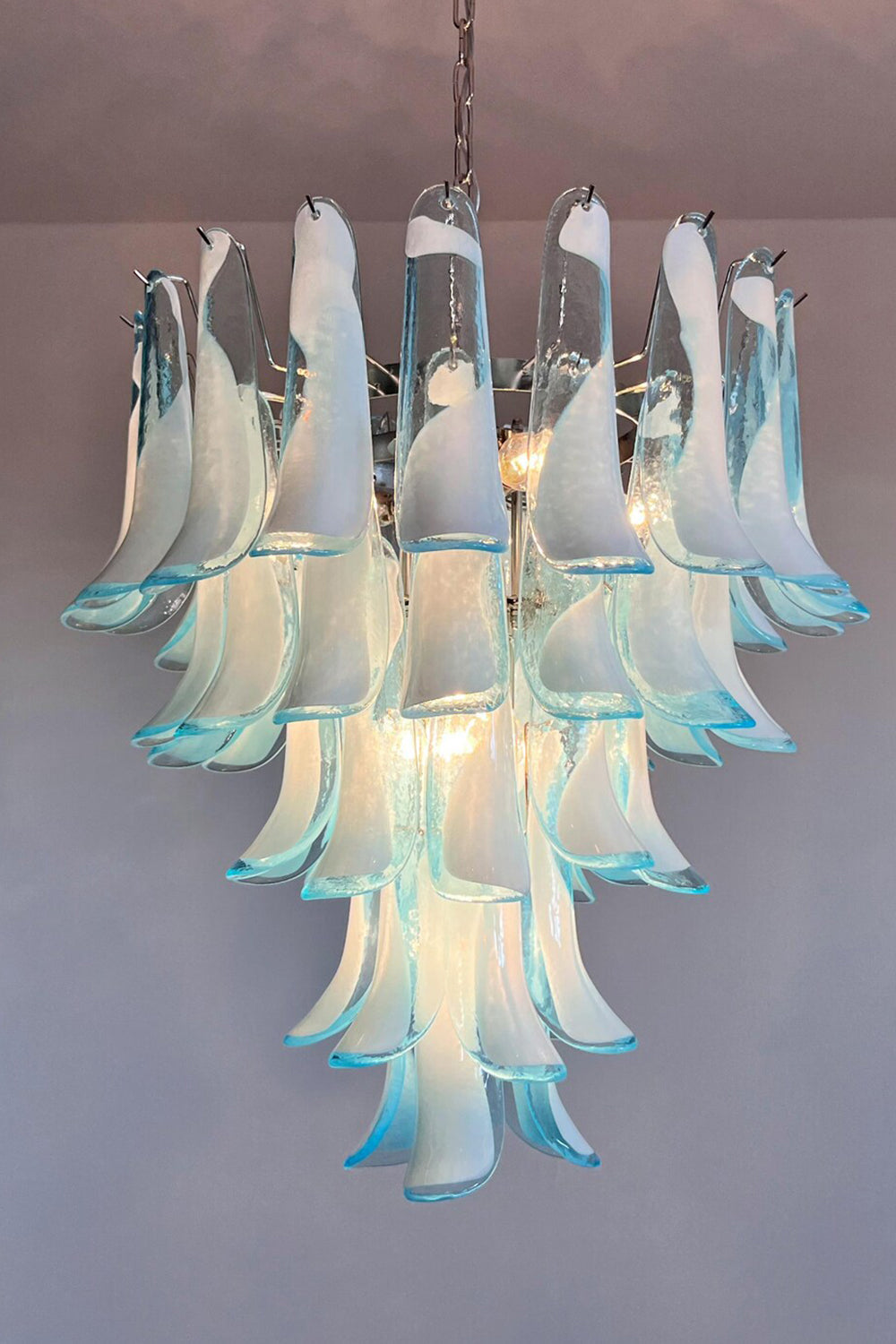 Blue Art Petal Chandelier - view 10 | morylighting