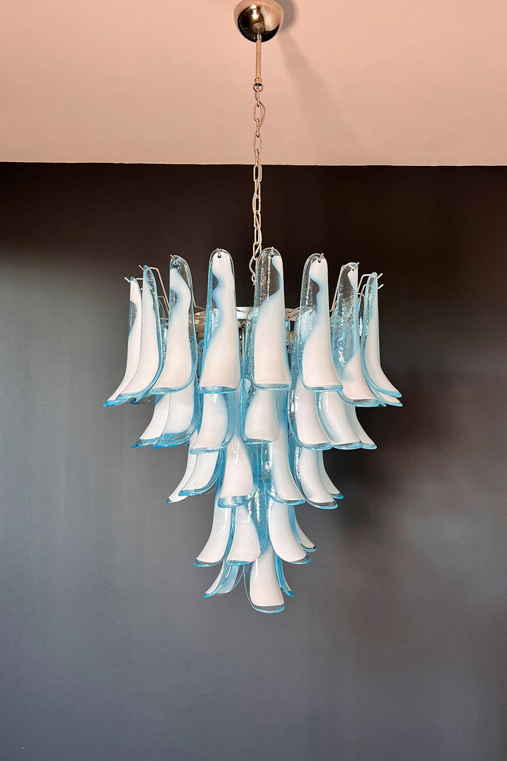 Blue Art Petal Chandelier - view 12 | morylighting