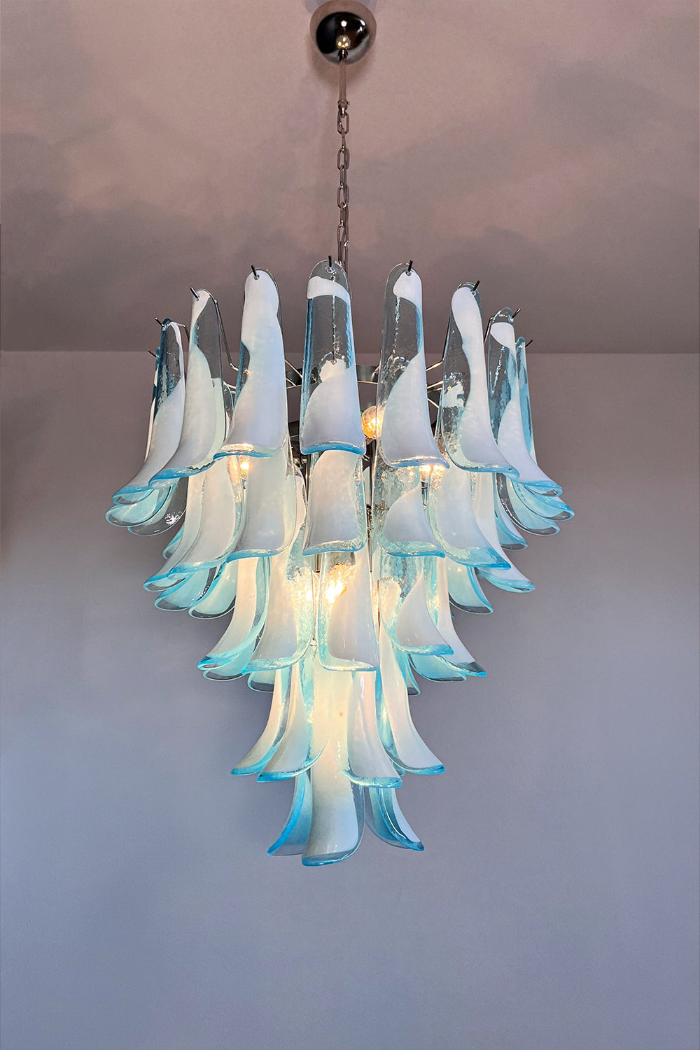 Blue Art Petal Chandelier - view 13 | morylighting