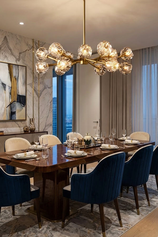 Crystal Ball Round Chandelier - view 3 | morylighting
