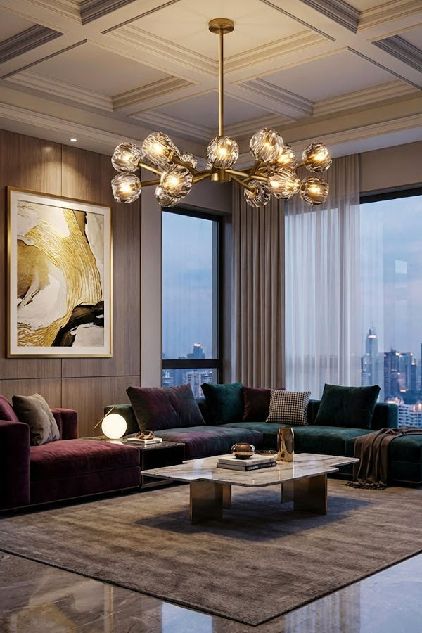 Crystal Ball Round Chandelier - view 2 | morylighting