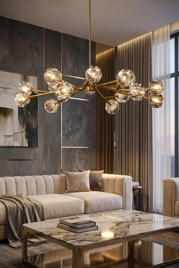 Crystal Ball Round Chandelier - view 7 | morylighting