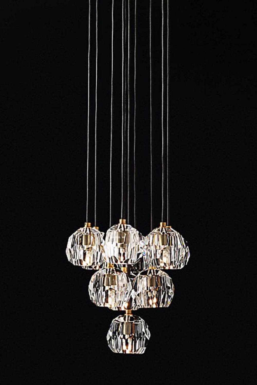 Boule De Cristal Round Cluster Chandelier - morylighting