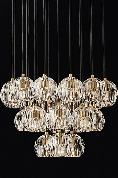 Boule De Cristal Round Cluster Chandelier - morylighting
