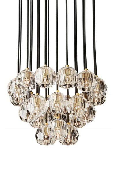 Boule De Cristal Round Cluster Chandelier - morylighting