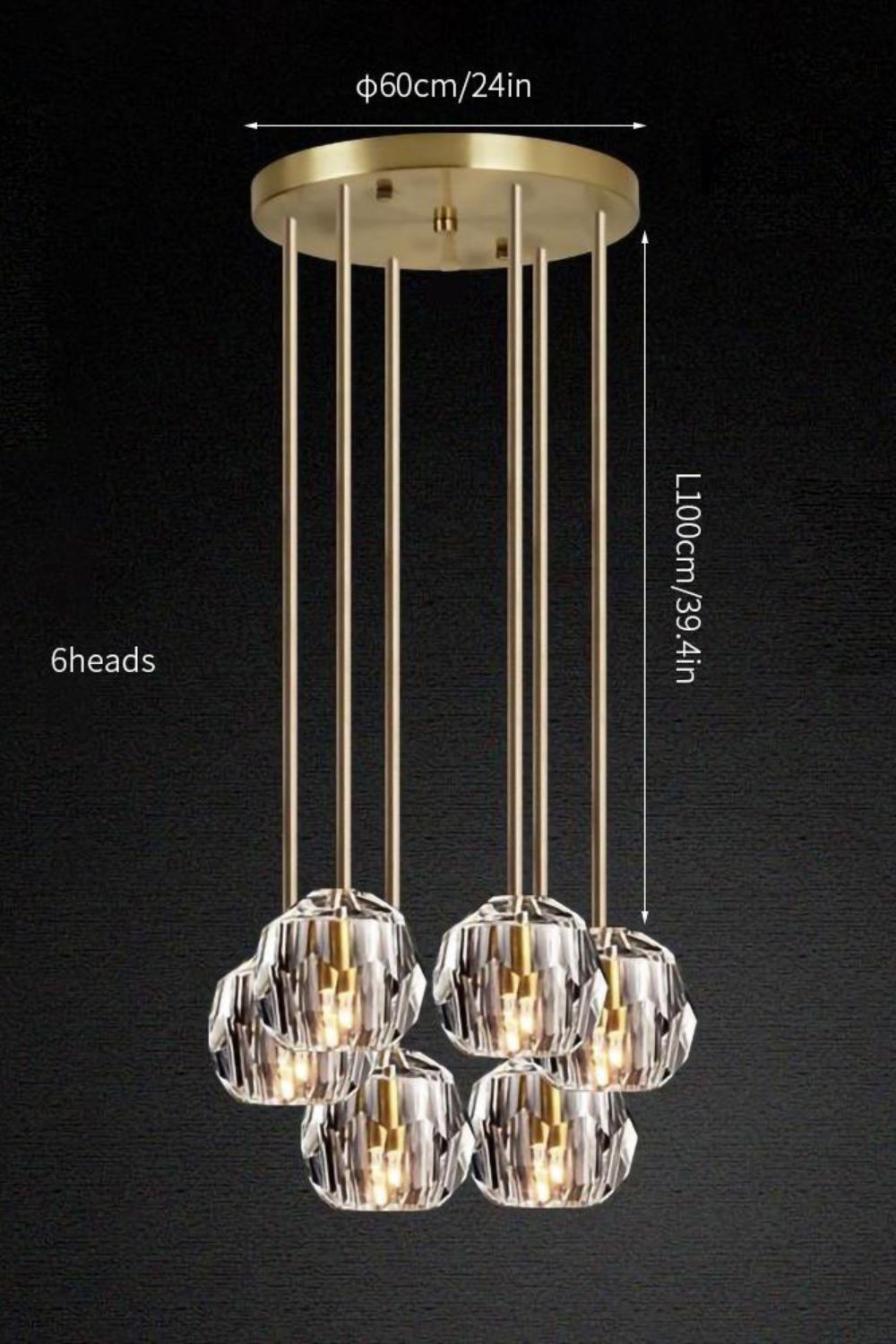 Boule De Cristal Round Cluster Chandelier - morylighting