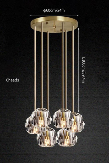 Boule De Cristal Round Cluster Chandelier - morylighting