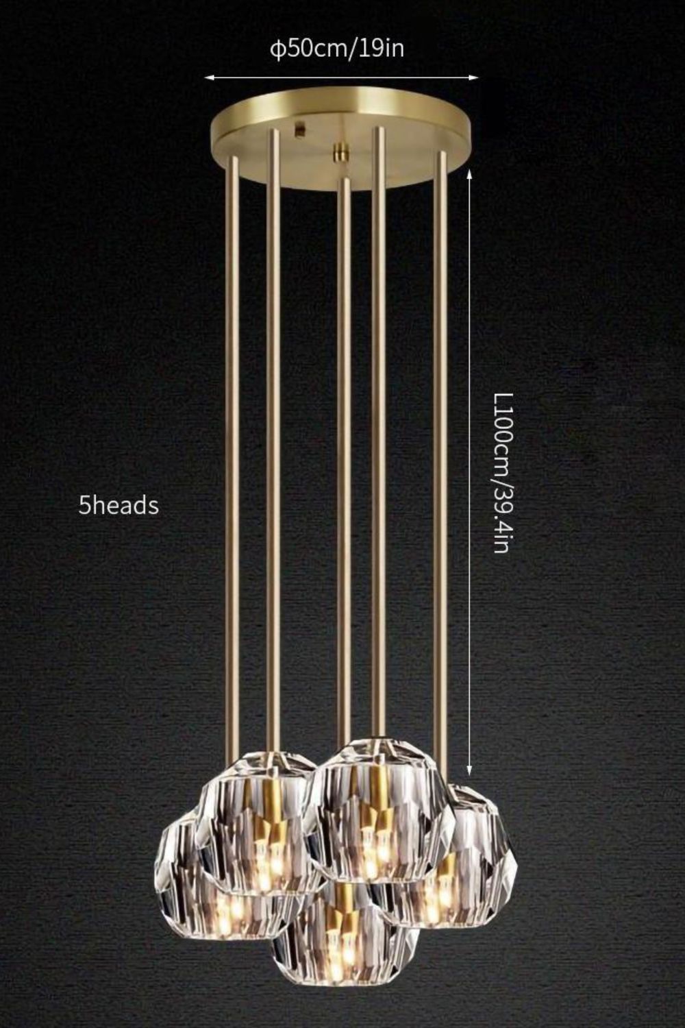 Boule De Cristal Round Cluster Chandelier - morylighting