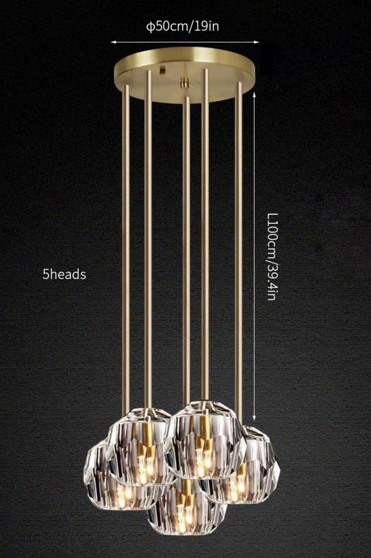 Boule De Cristal Round Cluster Chandelier - morylighting