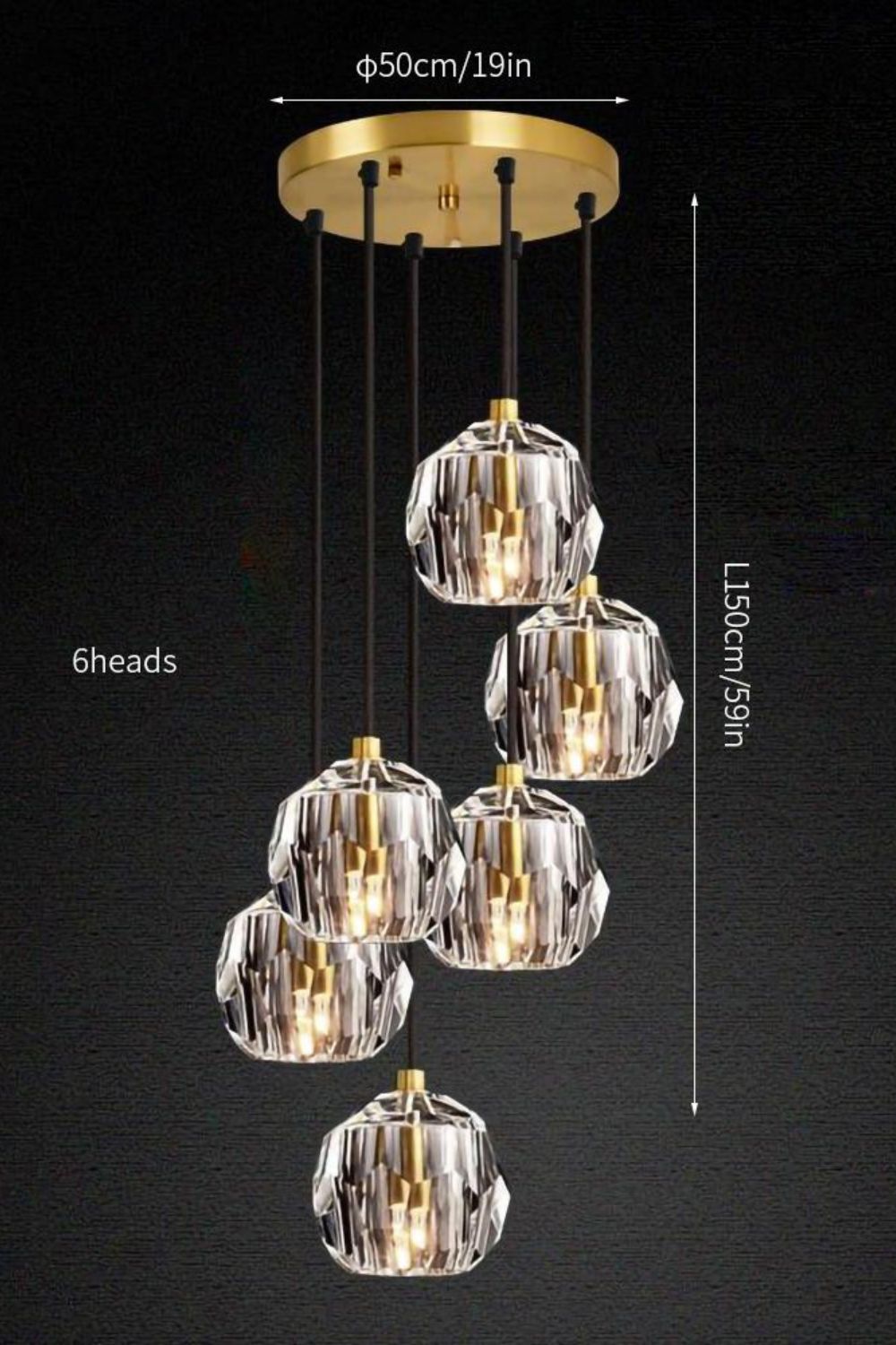 Boule De Cristal Round Cluster Chandelier - morylighting