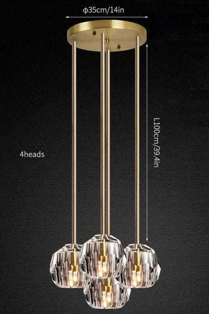 Boule De Cristal Round Cluster Chandelier - morylighting
