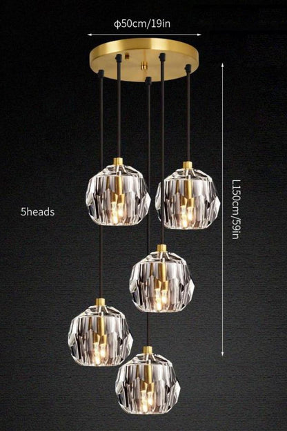 Boule De Cristal Round Cluster Chandelier - morylighting