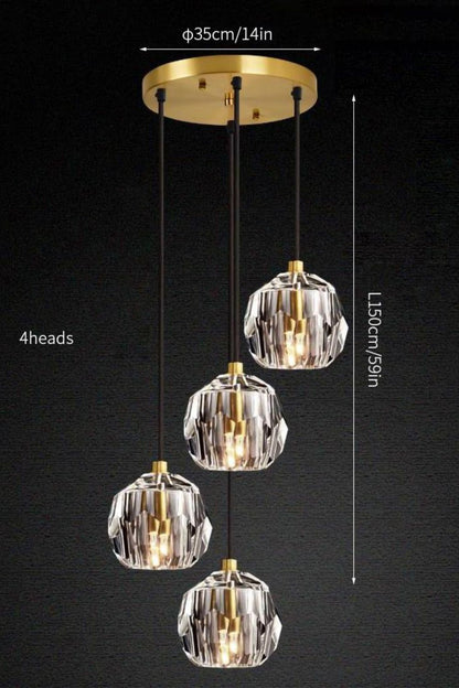 Boule De Cristal Round Cluster Chandelier - morylighting