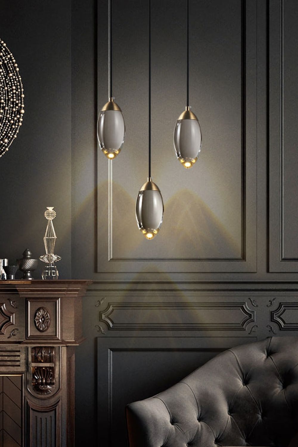 Brass Crystal Pendant Lamp - morylighting