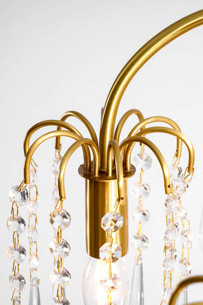 Brass Halo Arched-Arm Crystal Chandelier - view 13 | morylighting
