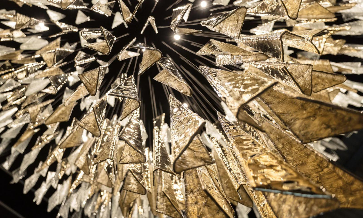 Galaxy Breeze Meteor Shower Crystal Spiral Chandelier