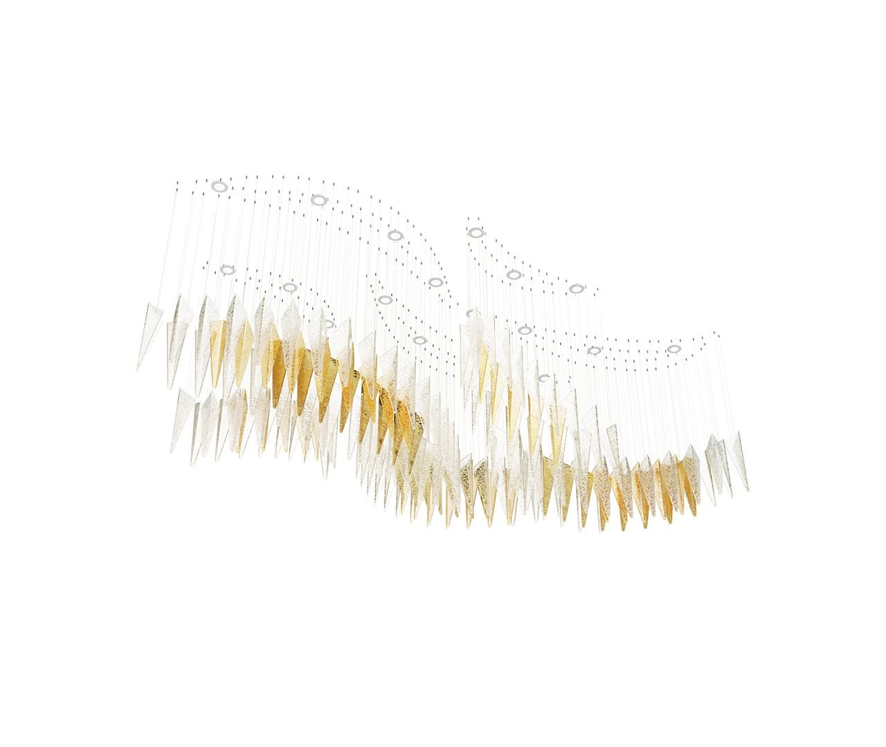 Galaxy Breeze Meteor Shower Crystal Spiral Chandelier