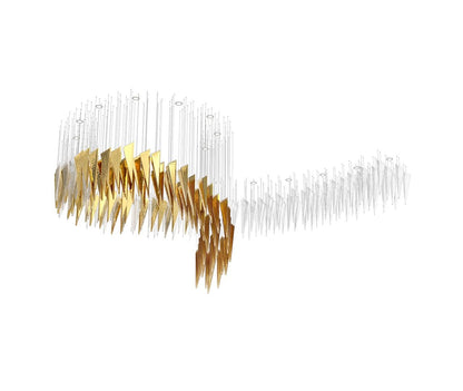 Galaxy Breeze Meteor Shower Crystal Spiral Chandelier